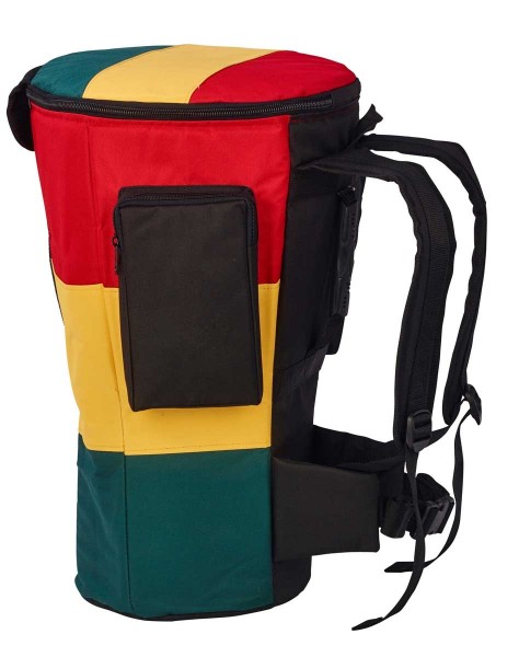 Afroton Djembe bag, Pro, Rasta, up to Ø 34cm, H 65cm, foot 30cm