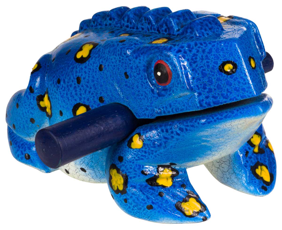 Froggy, painted, 20cm, soft-wood scraper | Animal Guiro | Percussion ...
