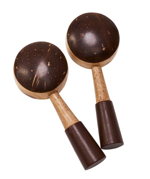 Nataraj Kokosnuss Marakas, flach, Paar