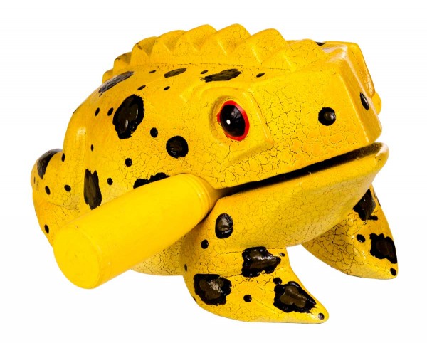 Froggy, bemalt, L, ca. 13 cm, Holzratsche