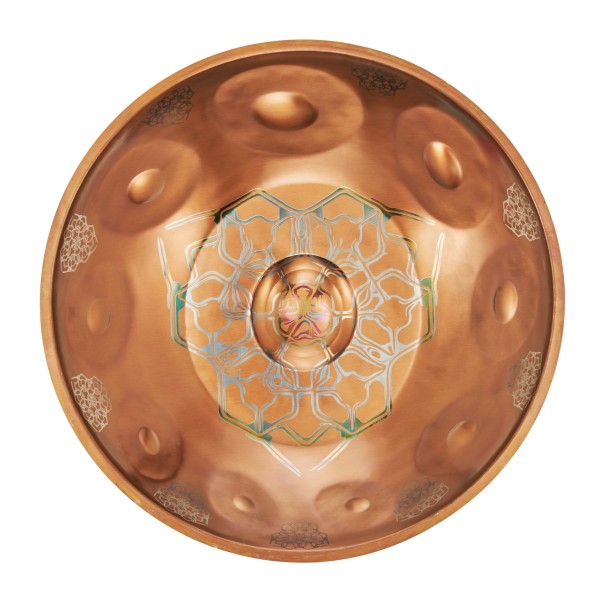 PanAmor PanAmor Handpan, F2-Deep Voyager, without bottom notes, Ember steel