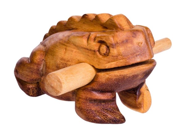   Froggy, natur, M, ca.12cm, Holzratsche