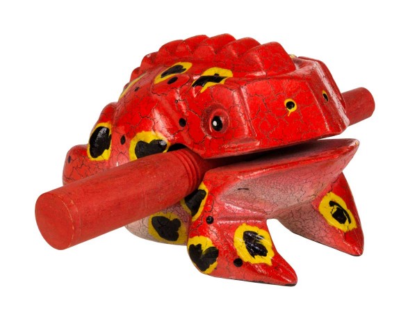 Froggy, bemalt, M, ca. 11 cm, Holzratsche