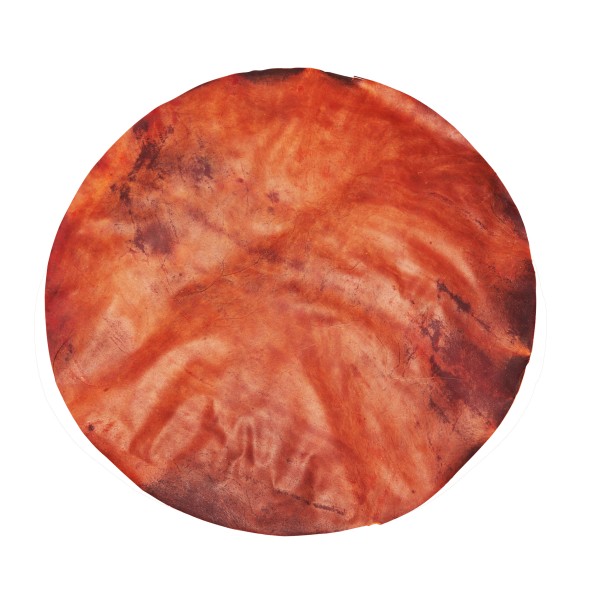 Afroton Ziegenfell, rasiert, Ø 60cm, orange-rot