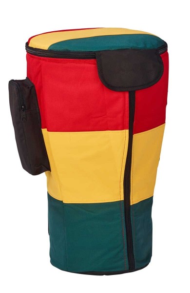 Afroton Djembetasche, Pro, Rasta, bis Ø 28cm, H 56cm, Fuß Ø 24cm