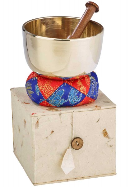Klangschale, Geschenk-Set, silber, gegossen