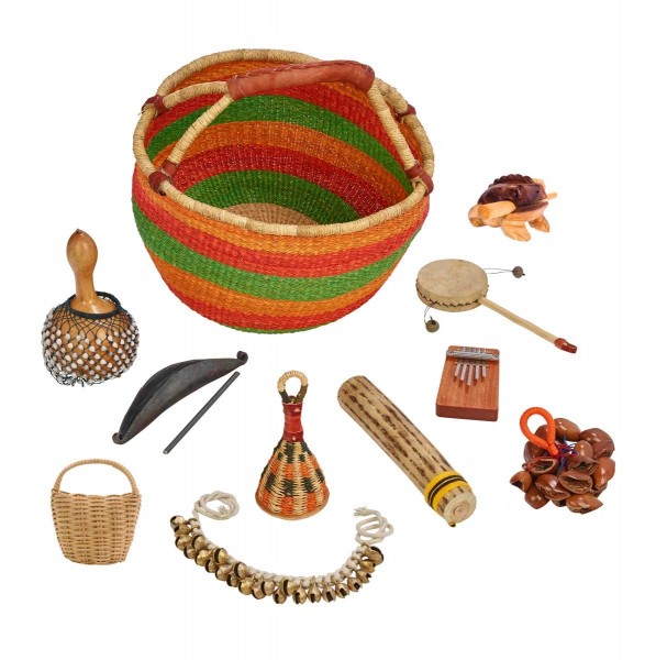   Ethnic-Percussionkorb, 10 Instrumente