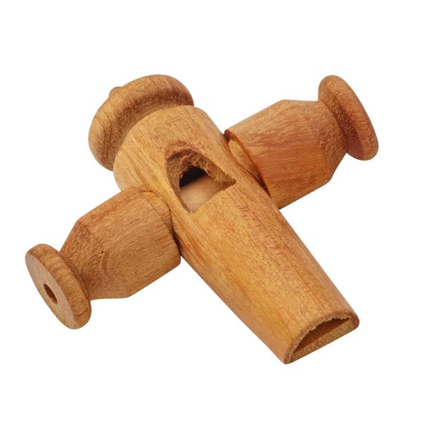 Apito, 3-tone whistle, turned