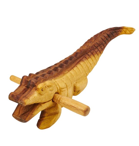   Crocodile-guiro, 30cm, soft-wood scraper