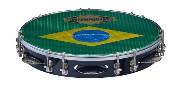 Contemporânea Pandeiro, Deluxe, Ø 10, brasilianische Flagge