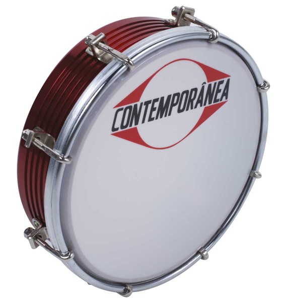 Contemporânea Tamborim, alu, red, with groves, 8 lugs