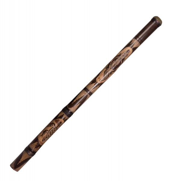   Didgeridoo, bamboo, carved