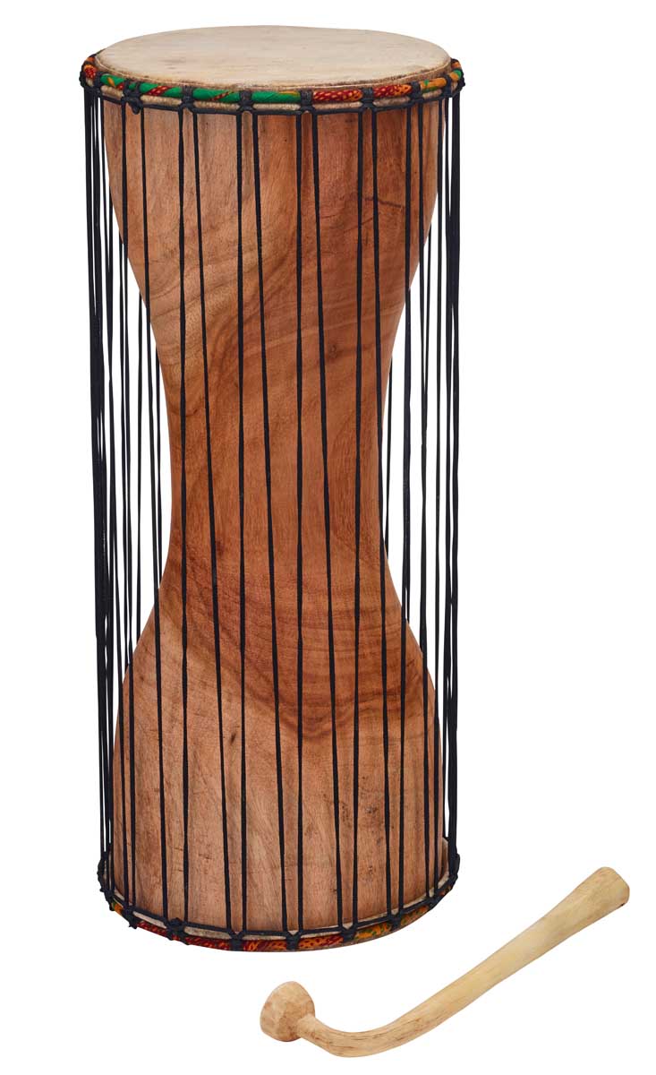 Dondo talking drum O 21cm H 50cm incl. mallet Talking Drum African Drums Products Afroton