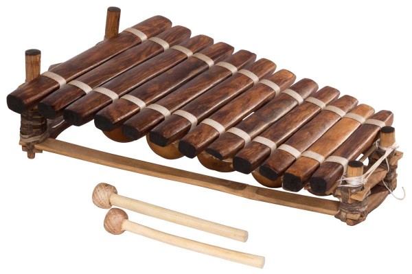 Afroton Balafon, Pro, 12 Töne, Guinea, L 68cm, B 37cm, H 20cm