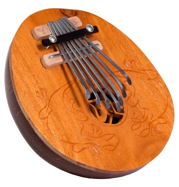 Kalimba, decorated coconut body